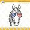 Horse 4th Of July Machine Embroidery Design Files