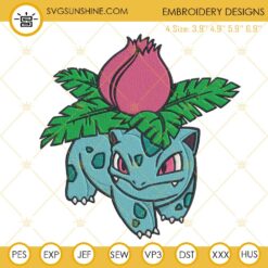 Ivysaur Pokemon Machine Embroidery Designs