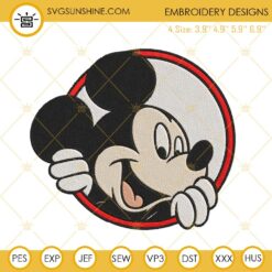Mickey Mouse Circle Machine Embroidery Design Files