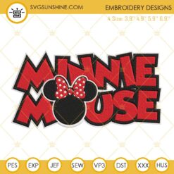 Minnie Mouse Logo Embroidery Designs