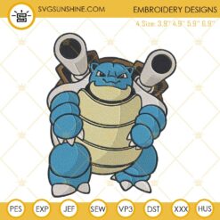 Pokemon Blastoise Machine Embroidery Designs