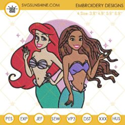 Disney Princess Ariel Embroidery Designs, The Little Mermaid Embroidery Download