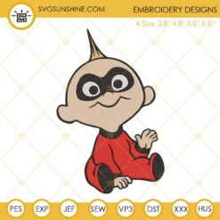Baby Jack Jack Parr Embroidery Files, Incredibles Disney Embroidery Files