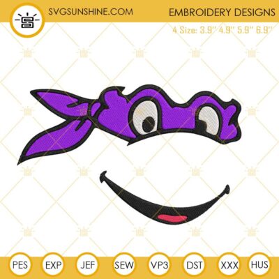 Donatello Ninja Turtle Mask Embroidery Designs, Ninja Turtles ...