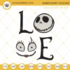 Love Jack And Sally Embroidery Designs, Nightmare Before Christmas Love Embroidery Files