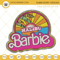 Barbie Embroidery Designs, Pink Doll Girl Machine Embroidery Pattern Files