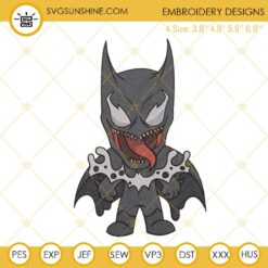Batman Venom Machine Embroidery Design, Halloween Batman Embroidery File