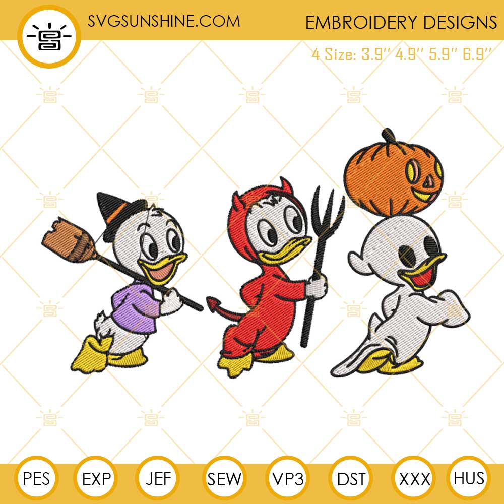 Huey Dewey and Louie Halloween Svg, Donald Duck