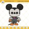 Mickey Mouse Spooky Dracula Embroidery Designs, Disney Halloween Embroidery Files