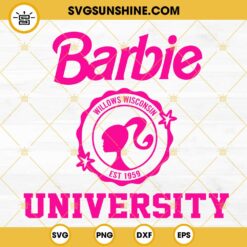 Barbie University SVG, Barbie SVG, Willows Wisconsin Est 1959 SVG, Barbie School SVG PNG DXF EPS