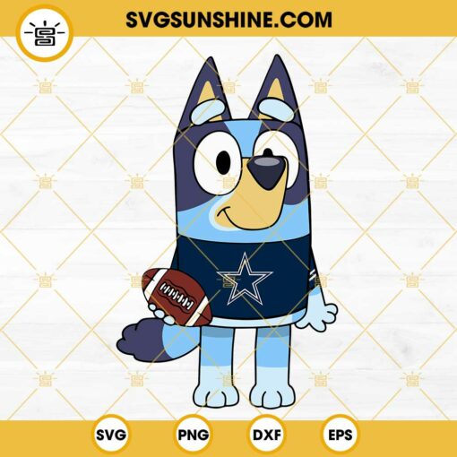 Bluey Dallas Cowboys SVG PNG DXF EPS Cricut