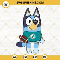 Bluey Miami Dolphins SVG PNG DXF EPS Cricut