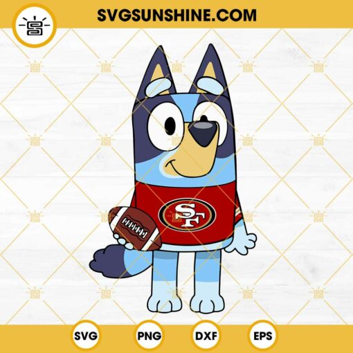 Bluey San Francisco 49ers SVG PNG DXF EPS Cricut