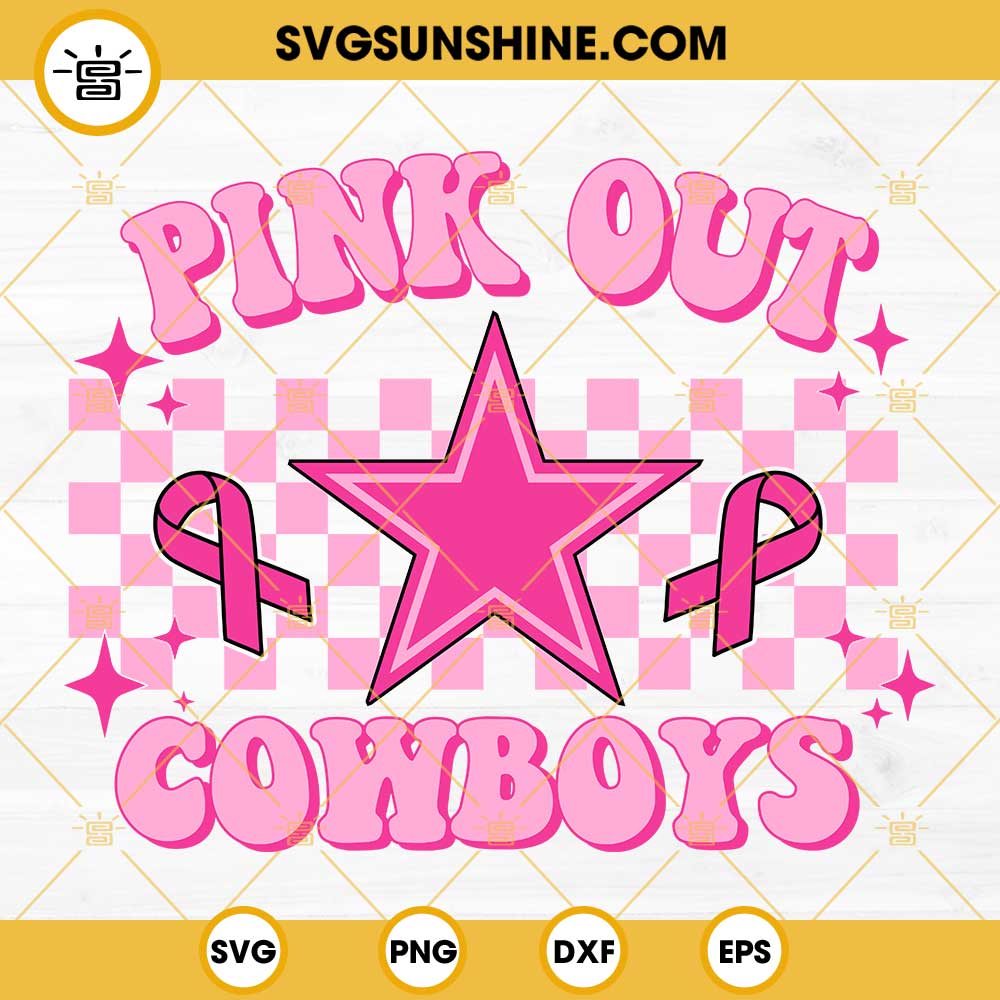 Indians Pink Out Breast Cancer Awareness SVG, Indians Mascot Football