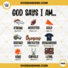 Denver Broncos PNG, God Says I Am Football PNG File Designs