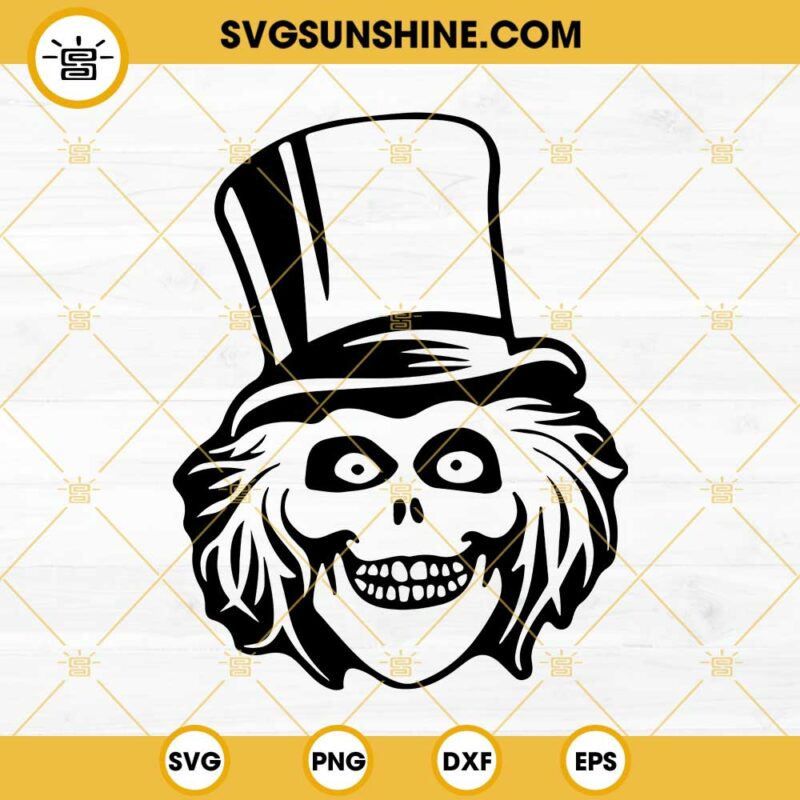 Hatbox Ghost Face SVG, Disney Haunted Mansion Ghost SVG, Halloween