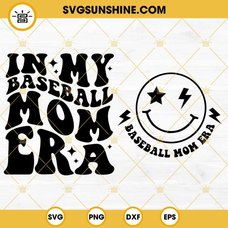 In My Baseball Mom Era SVG, Baseball Mom SVG PNG DXF EPS Files