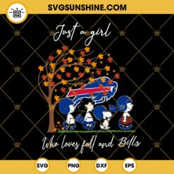 Just A Girl Who Loves Fall And Buffalo Bills Snoopy SVG PNG DXF EPS Files