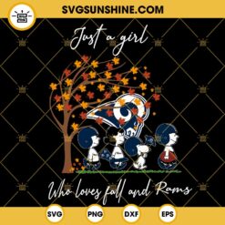 Just A Girl Who Loves Fall And Los Angeles Rams Snoopy SVG PNG DXF EPS Files