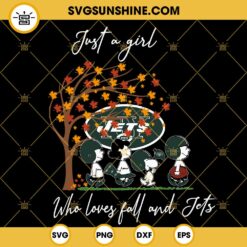 Just A Girl Who Loves Fall And New York Jets Snoopy SVG PNG DXF EPS Files