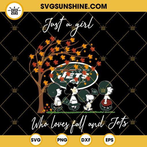 Just A Girl Who Loves Fall And New York Jets Snoopy SVG PNG DXF EPS Files