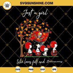 Just A Girl Who Loves Fall And Tampa Bay Buccaneers Snoopy SVG PNG DXF EPS Files