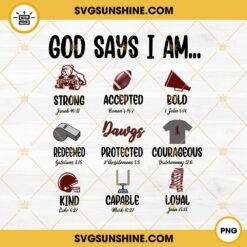 Mississippi State Bulldogs PNG, God Says I Am PNG File Designs
