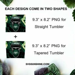 New York Jets Skull Hat Bandana 20oz Skinny Tumbler Template Design PNG