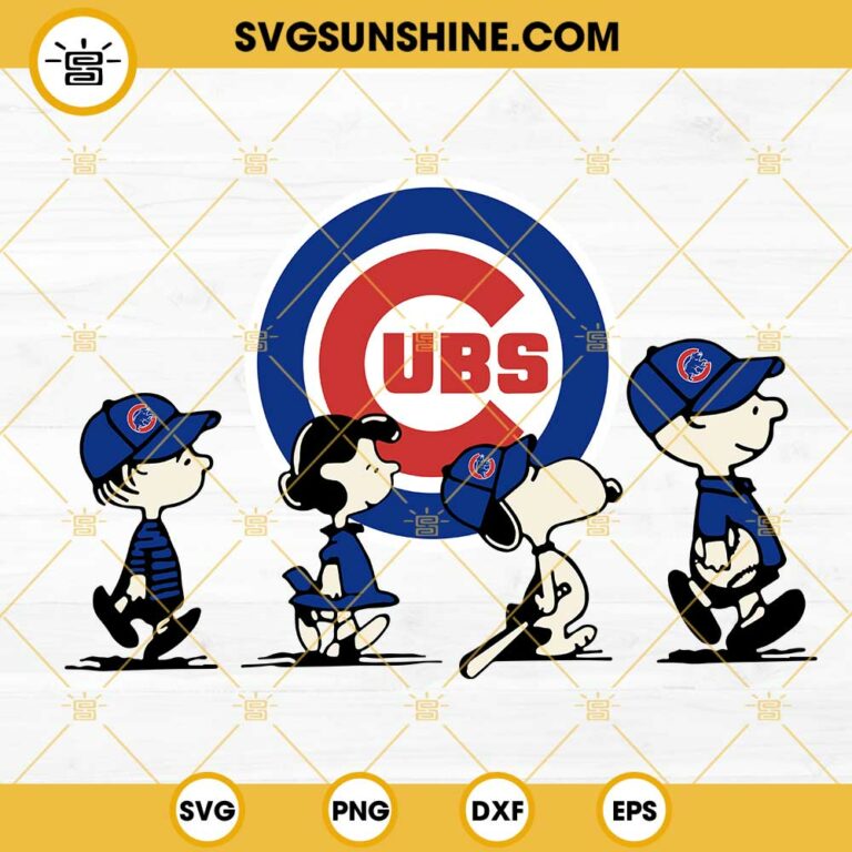 Snoopy Charlie Brown Chicago Cubs SVG PNG DXF EPS Cricut Files
