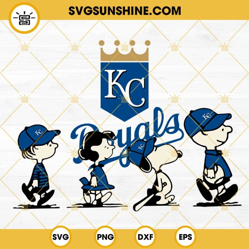 Snoopy Charlie Brown Kansas City Royals SVG PNG DXF EPS Cricut Files