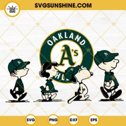 Snoopy Charlie Brown Oakland Athletics SVG PNG DXF EPS Cricut Files