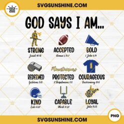 West Virginia Mountaineers God Says I Am PNG File Designs