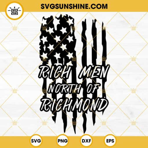 Oliver Anthony Rich Men North Of Richmond SVG PNG DXF EPS Cut Files For Cricut Silhouette