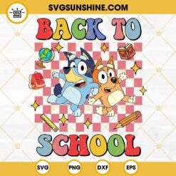 Bluey Happy 100 Days Of School SVG Bundle, Cute Bluey And Friends SVG, Bluey Happy Back To School SVG