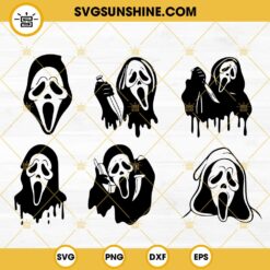 Ghostface Scream SVG Bundle, Scary Movie SVG, Horror Movie SVG, Funny SVG PNG DXF EPS Cut Files