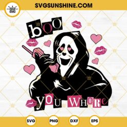 Boo You Whore Ghostface SVG, Scream SVG, Ghost Face SVG, Halloween SVG