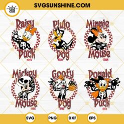 Mickey And Friends Halloween SVG Bundle, Disney Halloween SVG PNG DXF EPS Digital File
