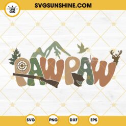 Paw Paw SVG, Hunting Dad SVG, Retro Hunter SVG PNG DXF EPS Cut Files