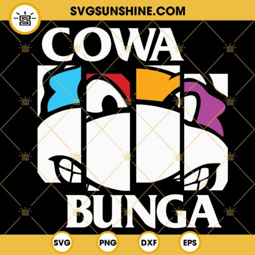 Cowabunga SVG, Ninja Turtles Face SVG PNG DXF EPS Cricut Download
