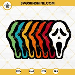 Ghostface Scream Masks Color SVG, Funny Scream SVG, Spooky Movie SVG, Halloween Scary Face SVG PNG DXF EPS