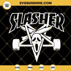 Ghostface Slasher Skateboard SVG, Scream Movie SVG, Horror Halloween SVG PNG DXF EPS Cricut