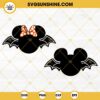 Mickey Minnie Bat Halloween SVG, Disney Mouse Head Halloween SVG PNG DXF EPS Cricut Files