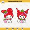 My Melody Kuromi Strawberry SVG Bundle, Sanrio Strawberry SVG PNG DXF EPS