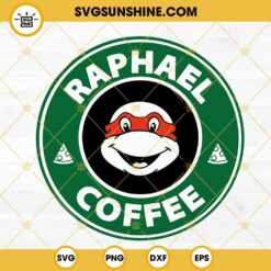Raphael Ninja Turtle Coffee SVG, Raph Ninja Turtle Starbucks SVG PNG DXF EPS Digital Download