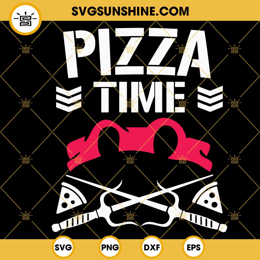 Pizza Time SVG - Ninja Turtles SVG - Pizza Party SVG