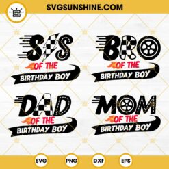 Racing Family Birthday Boy SVG Bundle, Racing Boy SVG, Racer Birthday Party PNG DXF EPS Files