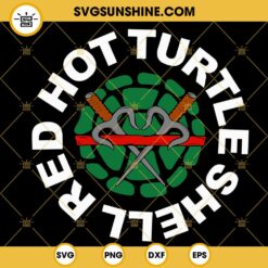 Red Hot Turtle Shell SVG, Raph Teenage Mutant Ninja Turtles SVG, Superhero Turtle SVG PNG DXF EPS