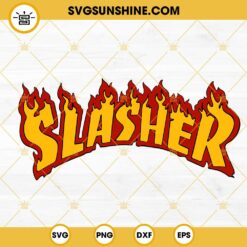 Slasher Thrasher Logo SVG, Horror Film SVG, Halloween Movie SVG PNG DXF EPS Digital File