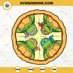 Teenage Mutant Ninja Turtles Pizza Time SVG, Love Pizza TMNT SVG PNG DXF EPS Instant Download