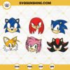 Sonic The Hedgehog Face SVG Bundle, Amy Rose SVG, Tails SVG, Knuckles SVG